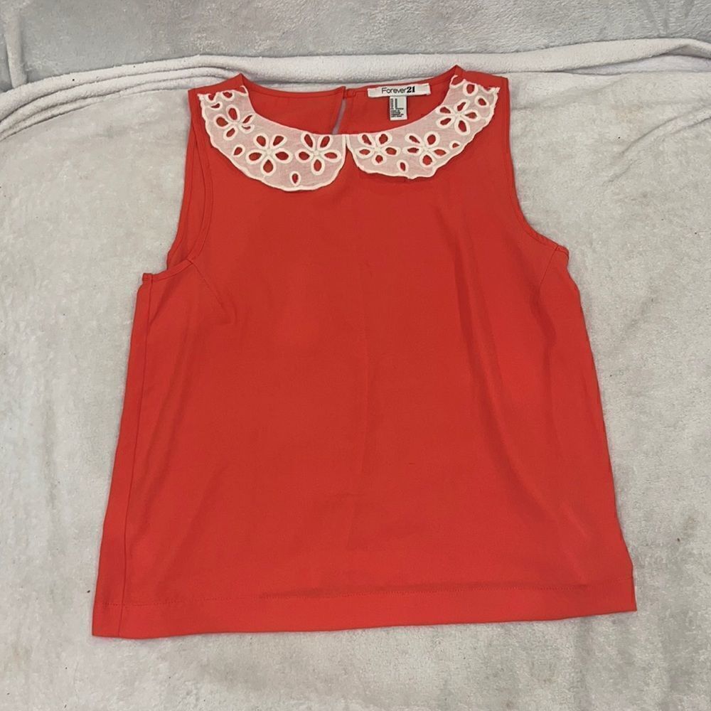 Forever 21 orange womens blouse size M